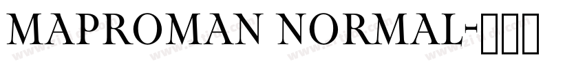 MapRoman Normal字体转换